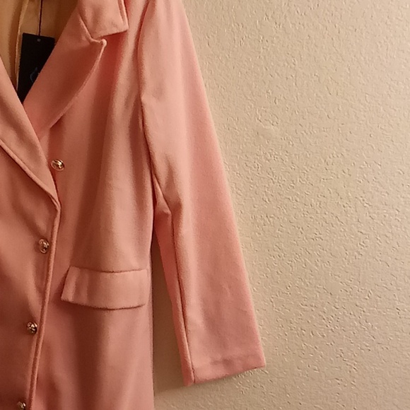NEW RVHSWDS Party Festival Office Career Size XL Light Pink Color Pea Coat HMBC - Picture 9 of 13